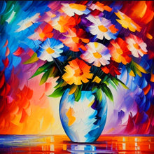 Load image into Gallery viewer, Diamond Painting - Full Round - Blooming flower with oil paint elements (30*30CM)