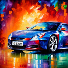 Load image into Gallery viewer, Diamond Painting - Full Round - A moving car with oil paint elements (30*30CM)