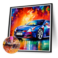 Load image into Gallery viewer, Diamond Painting - Full Round - A moving car with oil paint elements (30*30CM)