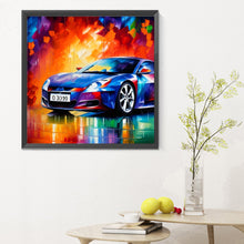 Load image into Gallery viewer, Diamond Painting - Full Round - A moving car with oil paint elements (30*30CM)