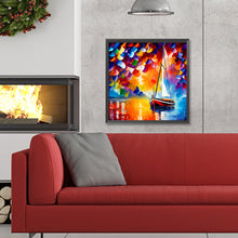 Load image into Gallery viewer, Diamond Painting - Full Round - Oil paint element sailing boat (30*30CM)