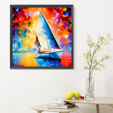 Load image into Gallery viewer, Diamond Painting - Full Round - sailing ship with oil paint elements (30*30CM)