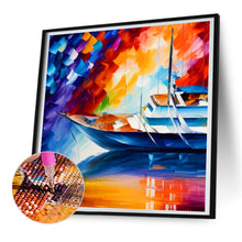 Load image into Gallery viewer, Diamond Painting - Full Round - sailing ship with oil paint elements (30*30CM)