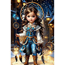 Load image into Gallery viewer, Diamond Painting - Full Round - wishing star girl (30*45CM)