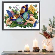 Load image into Gallery viewer, Diamond Painting - Partial Special Shaped - flowers butterflies (40*30CM)