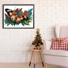 Load image into Gallery viewer, Diamond Painting - Partial Special Shaped - flowers butterflies (40*30CM)