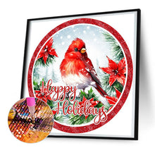 Load image into Gallery viewer, Diamond Painting - Full Round - Merry Christmas little red bird (30*30CM)