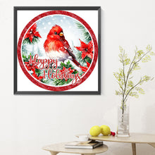 Load image into Gallery viewer, Diamond Painting - Full Round - Merry Christmas little red bird (30*30CM)