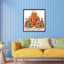 Load image into Gallery viewer, Diamond Painting - Partial Special Shaped - Christmas gingerbread cookie house (30*30CM)