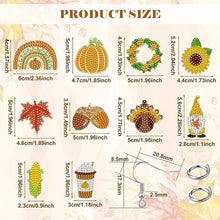 Load image into Gallery viewer, 10PCS Autumn Dangle Drop Diamond Art Earring Kit for Women Girl Jewelry Crafting