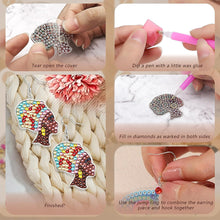 Load image into Gallery viewer, 8PCS Double Sided Diamond Painting Earrings Girl Diamond Glitter Art Earring Kit