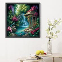 Load image into Gallery viewer, Diamond Painting - Full Round - forest waterfall (30*30CM)