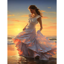 Load image into Gallery viewer, Diamond Painting - Full Square - seaside girl (30*40CM)