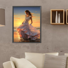 Load image into Gallery viewer, Diamond Painting - Full Square - seaside girl (30*40CM)