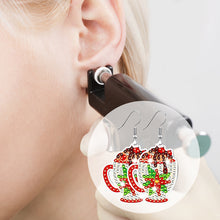 Load image into Gallery viewer, 9PCS Christmas Cup Diamond Painting Earrings Dangle Drop Diamond Art Earring Kit