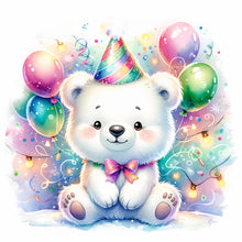 Load image into Gallery viewer, Diamond Painting - Full Round - shiny animal bear (30*30CM)