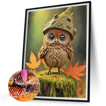 Load image into Gallery viewer, Diamond Painting - Full Round - baby owl (40*50CM)