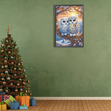 Load image into Gallery viewer, Diamond Painting - Full Round - Owl and baby owl (40*60CM)
