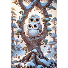 Load image into Gallery viewer, Diamond Painting - Full Round - Owl and baby owl (40*60CM)