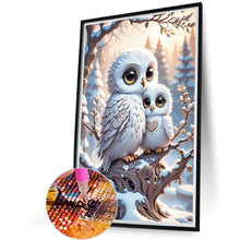 Load image into Gallery viewer, Diamond Painting - Full Round - Owl and baby owl (40*60CM)