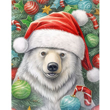 Load image into Gallery viewer, Diamond Painting - Full Round - Christmas white bear (40*50CM)