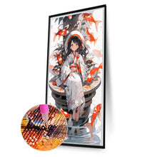 Load image into Gallery viewer, AB Diamond Painting - Full Round - goldfish and girl (40*70CM)