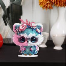 Load image into Gallery viewer, Acrylic Lion Raccoon Diamonds Painting Desktop Decorations for Office Decor