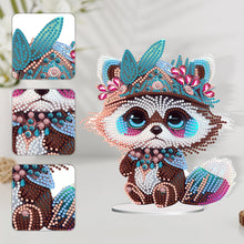 Load image into Gallery viewer, Acrylic Lion Raccoon Diamonds Painting Desktop Decorations for Office Decor