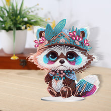 Load image into Gallery viewer, Acrylic Lion Raccoon Diamonds Painting Desktop Decorations for Office Decor