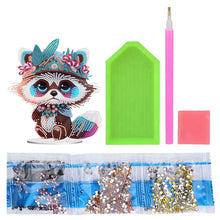 Load image into Gallery viewer, Acrylic Lion Raccoon Diamonds Painting Desktop Decorations for Office Decor
