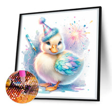 Load image into Gallery viewer, Diamond Painting - Full Round - shiny animal duck (30*30CM)
