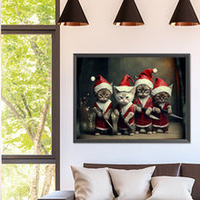 Load image into Gallery viewer, Diamond Painting - Full Square - Christmas cat (40*30CM)