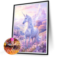 Load image into Gallery viewer, Diamond Painting - Full Round - Flower Castle Unicorn (30*40CM)