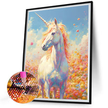 Load image into Gallery viewer, Diamond Painting - Full Round - Unicorn in the sea of flowers (30*40CM)