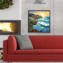 Load image into Gallery viewer, Diamond Painting - Full Round - seaside town sunrise (30*30CM)