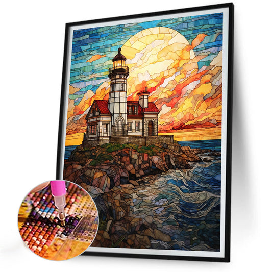 Diamond Painting - Full Round - island lighthouse (30*40CM)