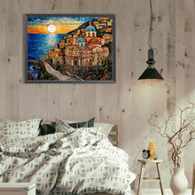 Load image into Gallery viewer, Diamond Painting - Full Round - coastal town (40*30CM)