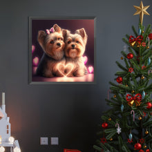 Load image into Gallery viewer, AB Diamond Painting - Full Round - two yorkies (40*40CM)