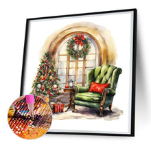 Load image into Gallery viewer, Diamond Painting - Full Round - Christmas atmosphere cabin (30*30CM)