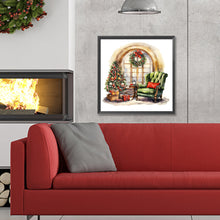 Load image into Gallery viewer, Diamond Painting - Full Round - Christmas atmosphere cabin (30*30CM)