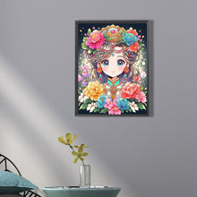 Load image into Gallery viewer, Diamond Painting - Full Square - girl and flower (50*60CM)