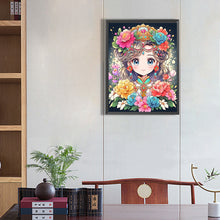 Load image into Gallery viewer, Diamond Painting - Full Square - girl and flower (50*60CM)