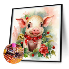 Load image into Gallery viewer, Diamond Painting - Full Round - Christmas winter piggy (30*30CM)