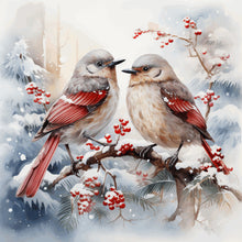 Load image into Gallery viewer, Diamond Painting - Full Round - Christmas winter birds (30*30CM)