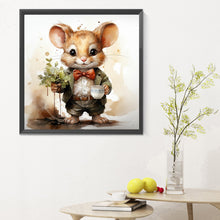 Load image into Gallery viewer, Diamond Painting - Full Round - Christmas winter rat (30*30CM)