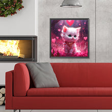 Load image into Gallery viewer, Diamond Painting - Full Round - pink kitten (30*30CM)