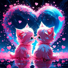 Load image into Gallery viewer, Diamond Painting - Full Round - loving kitten (30*30CM)