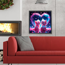 Load image into Gallery viewer, Diamond Painting - Full Round - loving kitten (30*30CM)