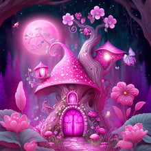 Load image into Gallery viewer, Diamond Painting - Full Round - Purple red mushroom hut (30*30CM)