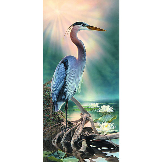 AB Diamond Painting - Full Square - Crane in the lake (40*85CM)